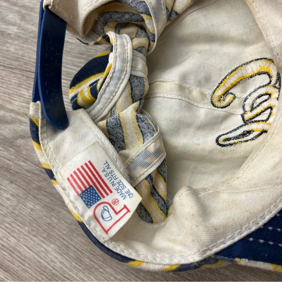 Cal State Unique wavy hat blue yellow SnapBack - Picture 5 of 8